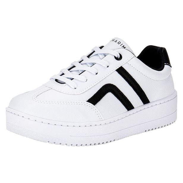 Tênis Feminino Casual Ramarim 2491103 BRANCO/PRETO 35