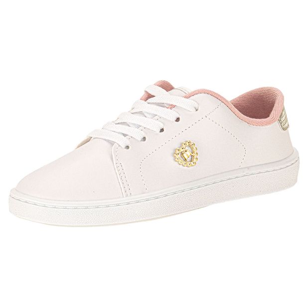 Tênis Infantil Feminino Molekinha 2574102 BRANCO/ROSA 26