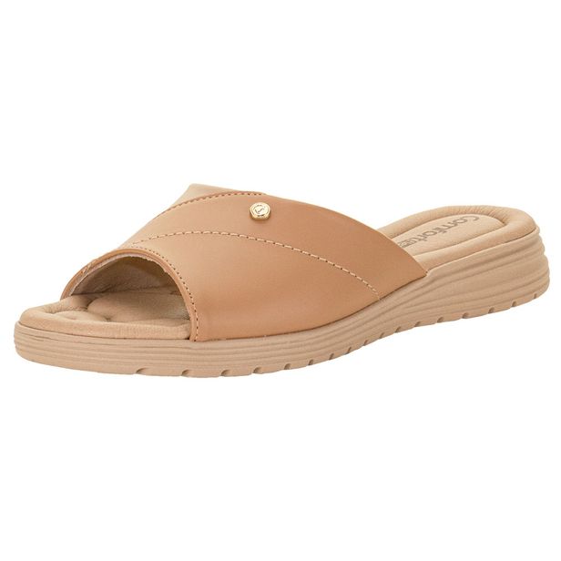 Tamanco Feminino Flat ComfortFlex 2451321 BEGE 34