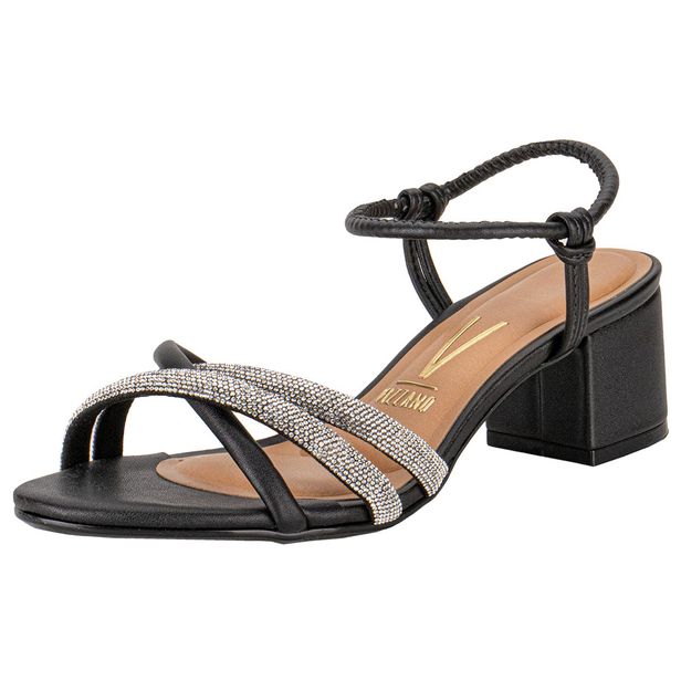 Sandália Feminina Salto Grosso Vizzano 62911174 PRETO 34