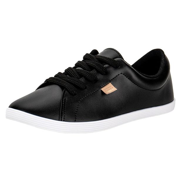 Tênis Feminino Casual Beira Rio - 4205123 PRETO/BRANCO 35