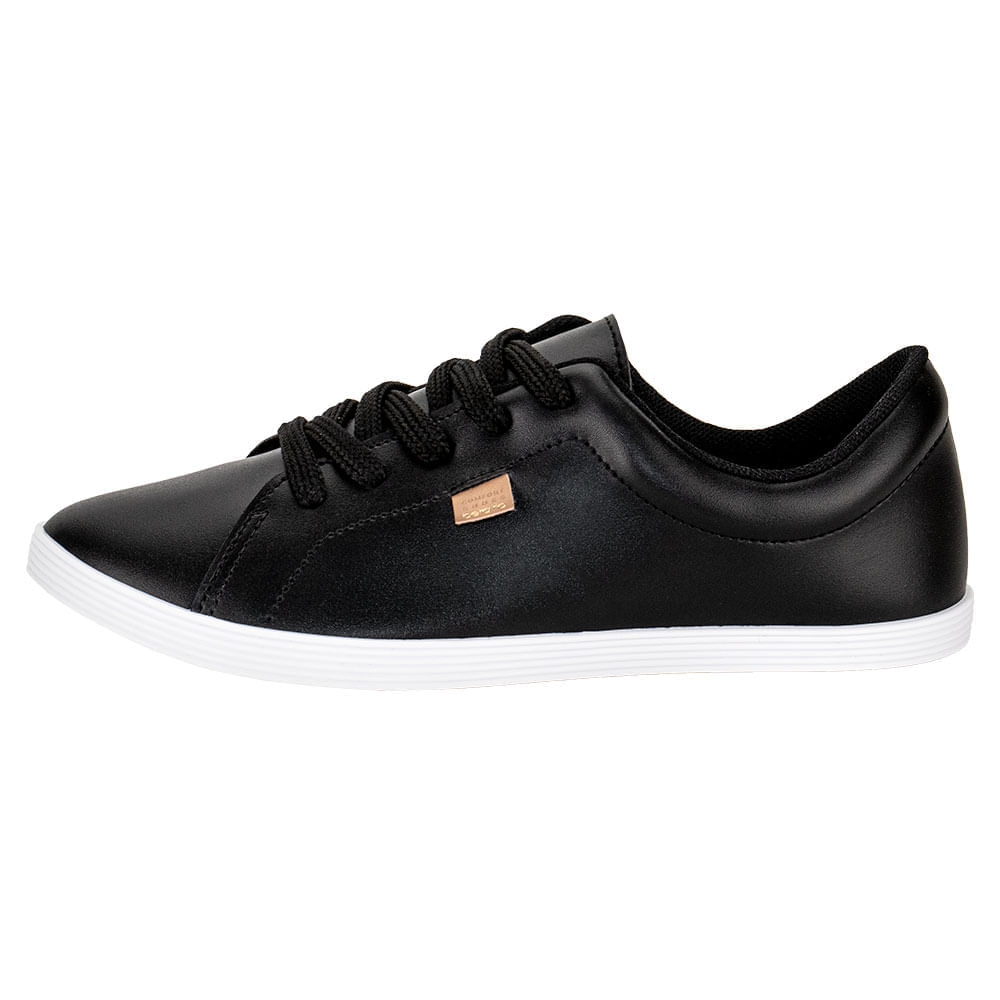 Tênis Feminino Casual Beira Rio 4205123 PRETO/BRANCO