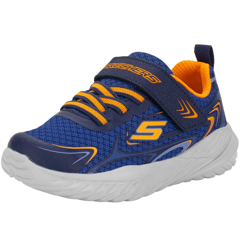 Tênis Infantil Nitro Sprint Lil Sprinter Skechers 403887N AZUL/LARANJA 23