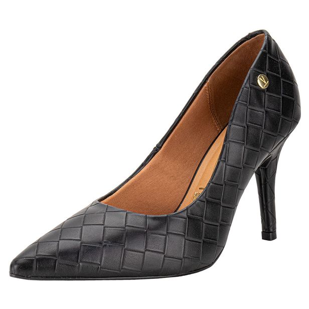 Scarpin Feminino Salto Fino Vizzano 11841501 PRETO/CROCO 34