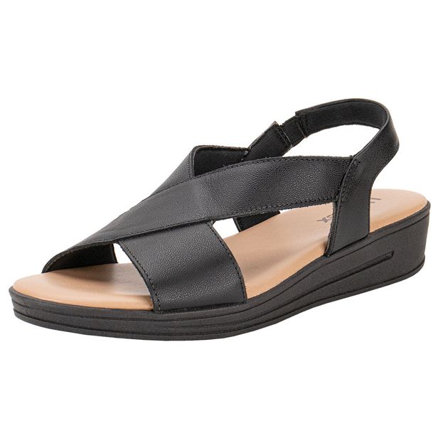 Sandália Feminina Flat Usaflex MM0703 PRETO 34