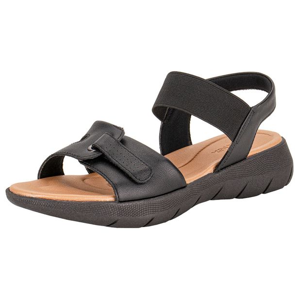 Sandália Feminina Flat Usaflex AL1402 PRETO 34