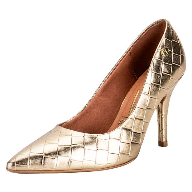 Scarpin Feminino Salto Fino Vizzano 11841501 OURO 34