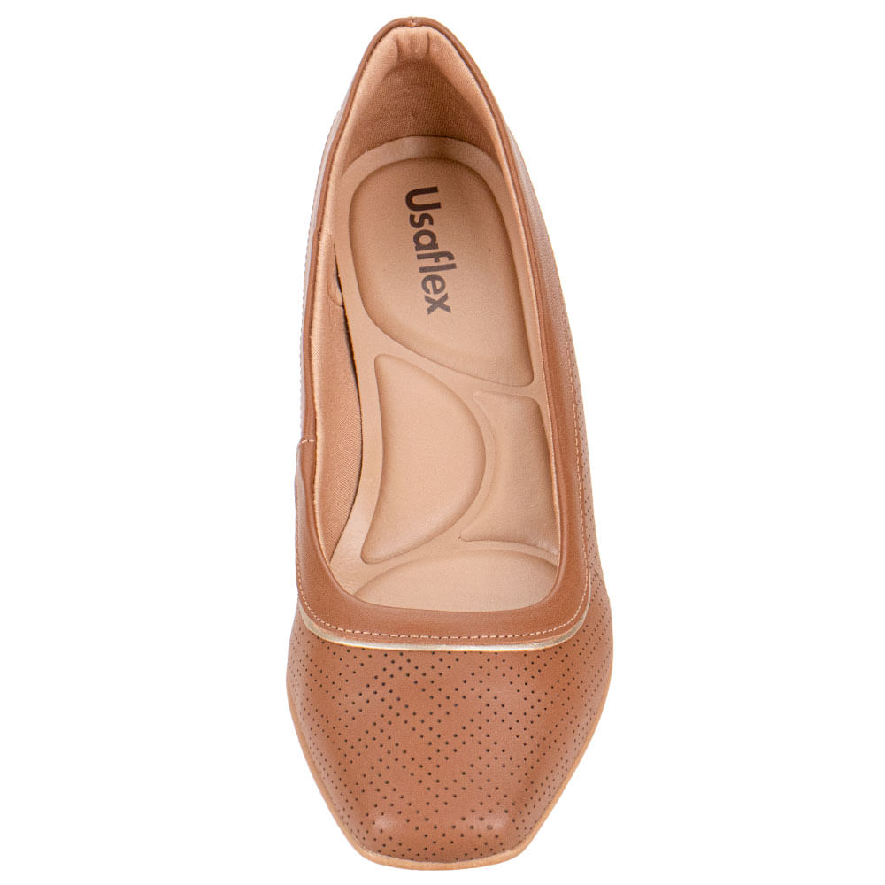 Sapatilha Feminina Flat Usaflex MM1602 CANELA cloviscalcados