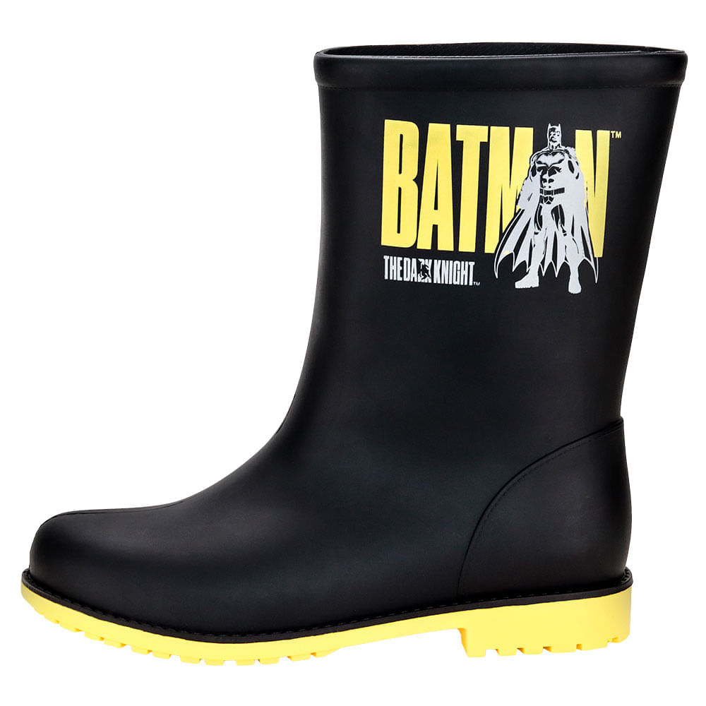 Kit Galocha Infantil Batman Rain E Capa De Chuva Grendene Kids