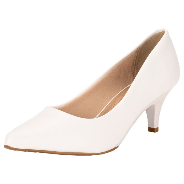 Scarpin Feminino Salto Fino Beira Rio 40761350 BRANCO 38