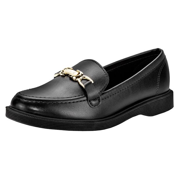 Mocassim Feminino Moleca 5666109 PRETO 34