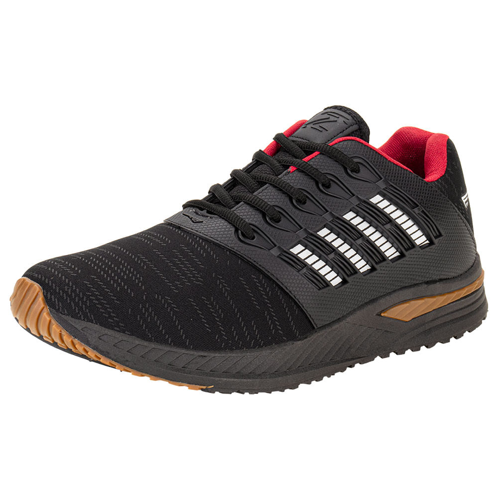 Tênis Masculino Zeuz 93KX PRETO/VERMELHO 01 - cloviscalcados