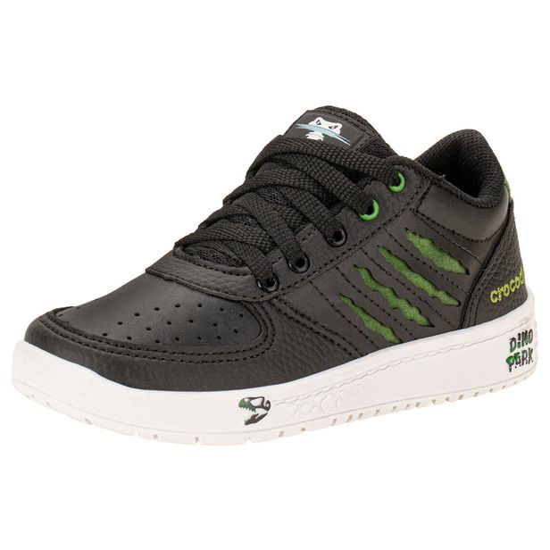 Tênis Infantil Masculino Crocodino Vissi CRT306 PRETO/VERDE 29