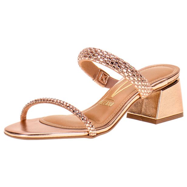 Tamanco Feminino Salto Grosso Vizzano - 6428334 BRONZE 34