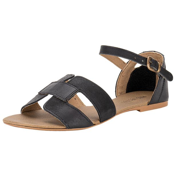 Sandália Feminina Flat Miss Western 128T PRETO 01 35