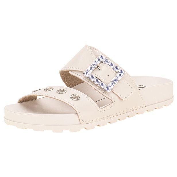 Tamanco Feminino Flat Moleca 5436430 MARFIM 35