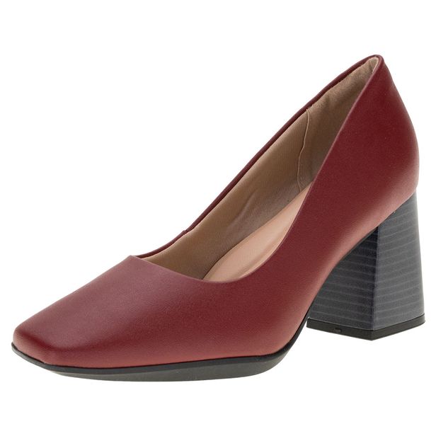 Sapato Feminino Salto Grosso Piccadilly 751010 VINHO 40