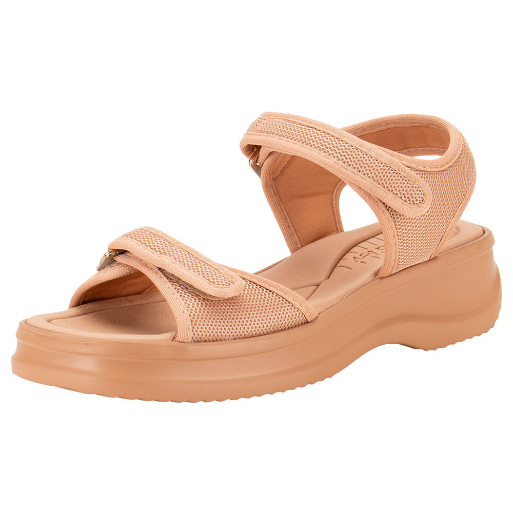 Sandália Feminina Anabela Vera Soft Therapy Azaleia 18451 SALMÃO