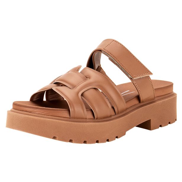 Tamanco Feminino Salto Grosso Vizzano 6499113 CAMEL 34