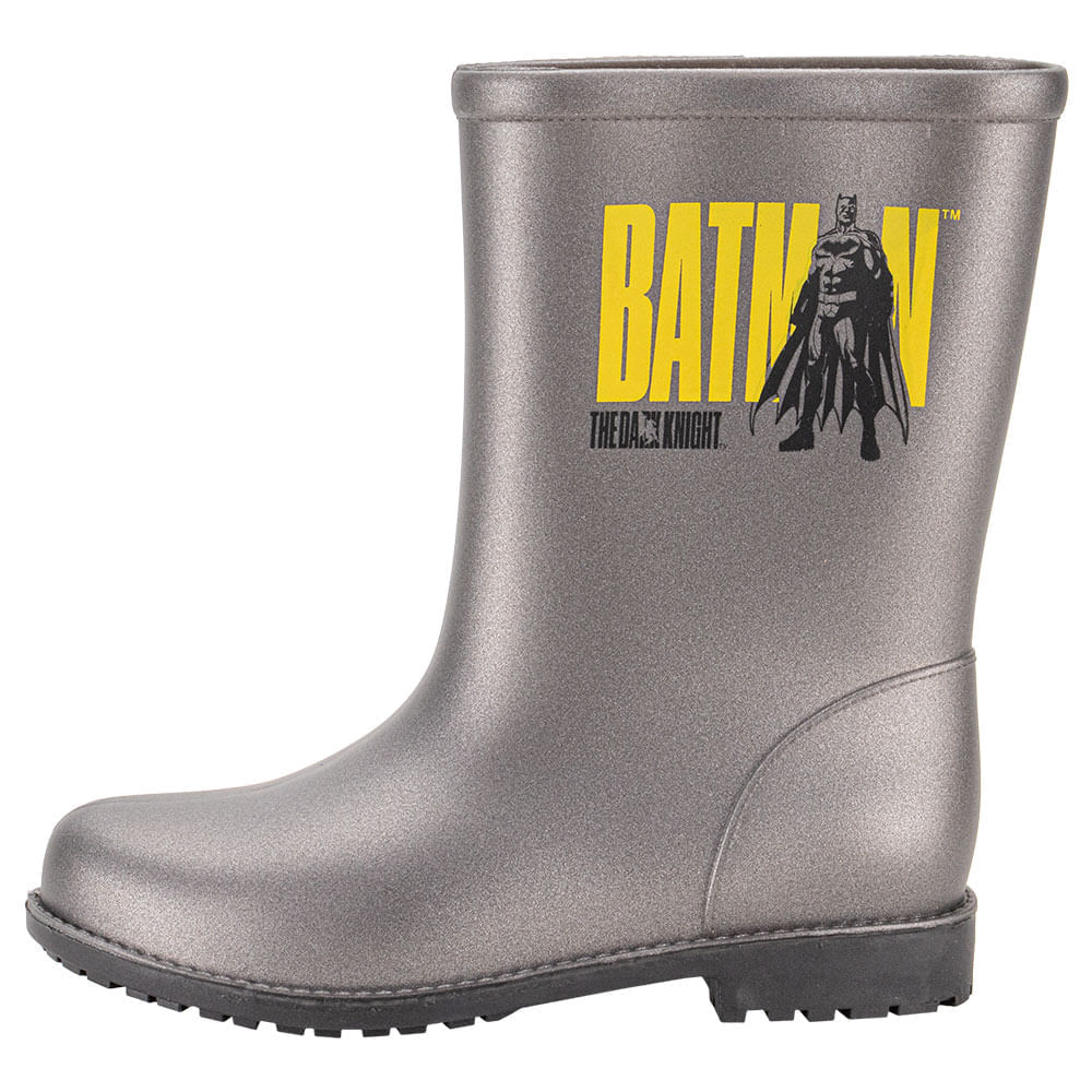 Kit Galocha Infantil Batman Rain E Capa De Chuva Grendene Kids 23056  CINZA/PRETO 25 - Main Image