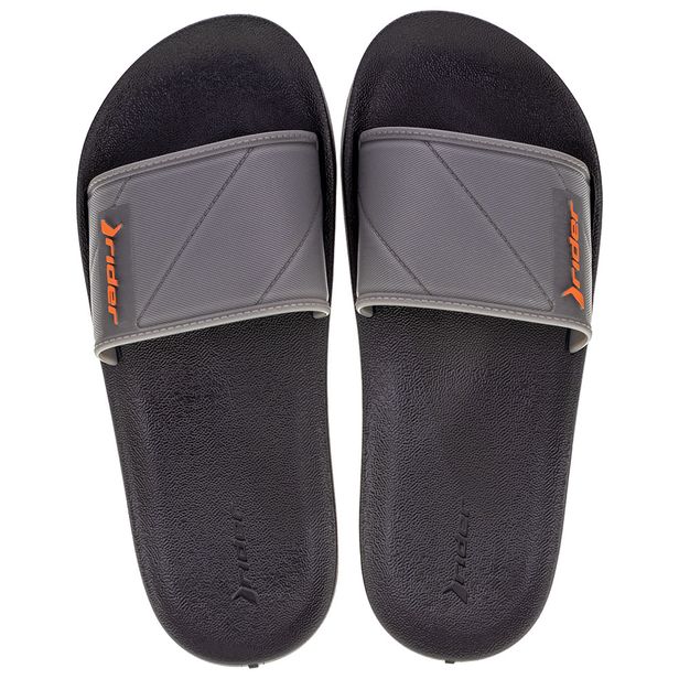 Chinelo Masculino Slide Street Rider - 11578 PRETO/CINZA 37/38