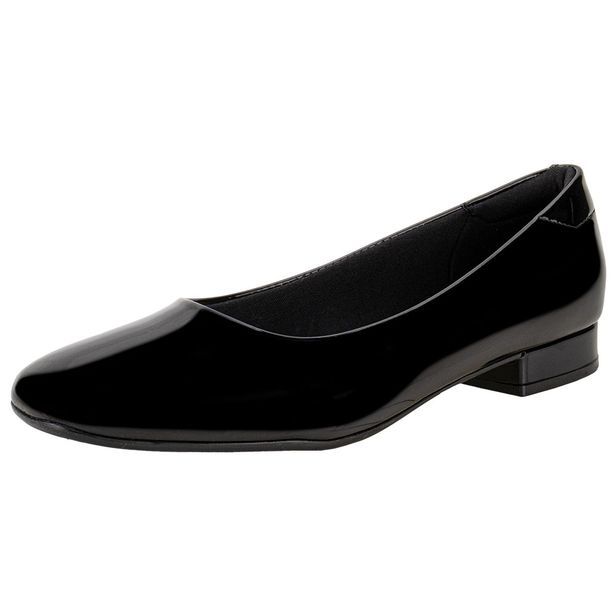 Sapato Feminino Salto Grosso Beira Rio 4318100 VERNIZ/PRETO 35