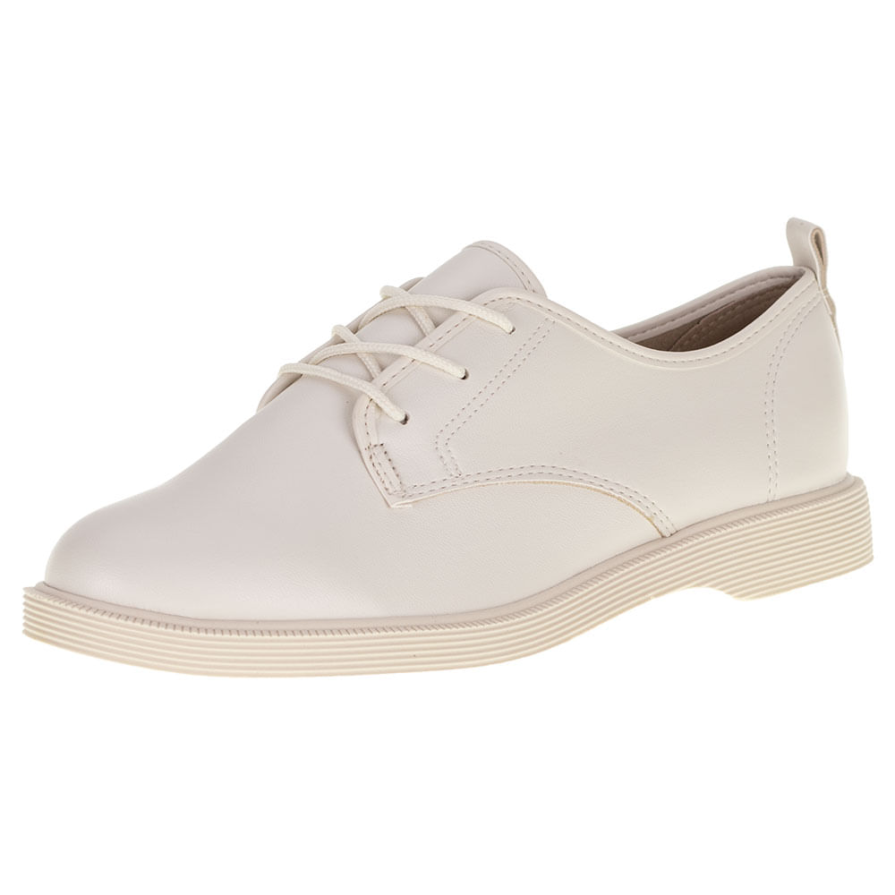 Sapato Feminino Oxford Moleca 5666107 MARFIM cloviscalcados