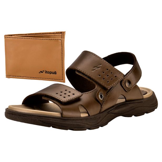 Kit Sandália Masculina e Carteira Itapuã 1252 CHOCOLATE 39