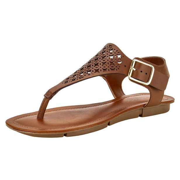 Sandália Feminina Flat Bottero - 309282 CARAMELO 35