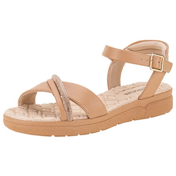 Sandália Feminina Flat Comfortflex 2442301 BEGE 35