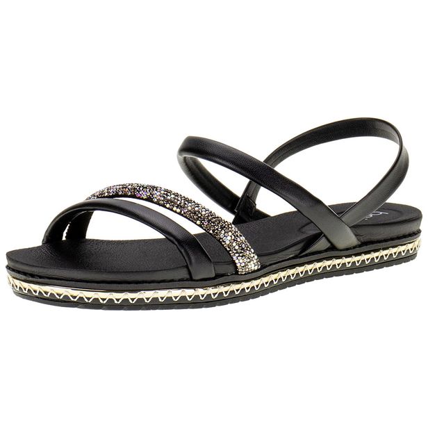 Sandália Feminina Flat Beira Rio - 83211546 PRETO 34