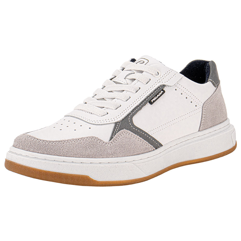 Sapatênis Masculino Pegada 111704 BRANCO/CINZA cloviscalcados