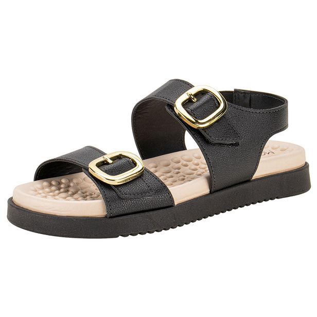 Sandália Feminina Flat Modare 7178113 PRETO 34