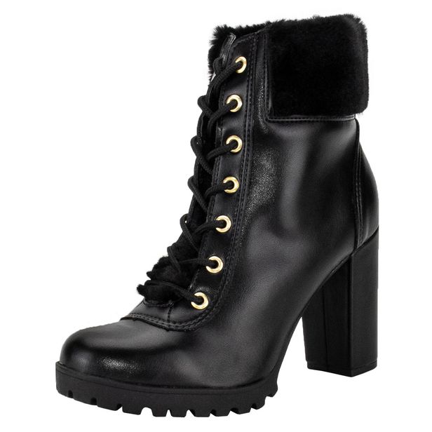 Bota Feminina Coturno Via Marte 234605 PRETO 36