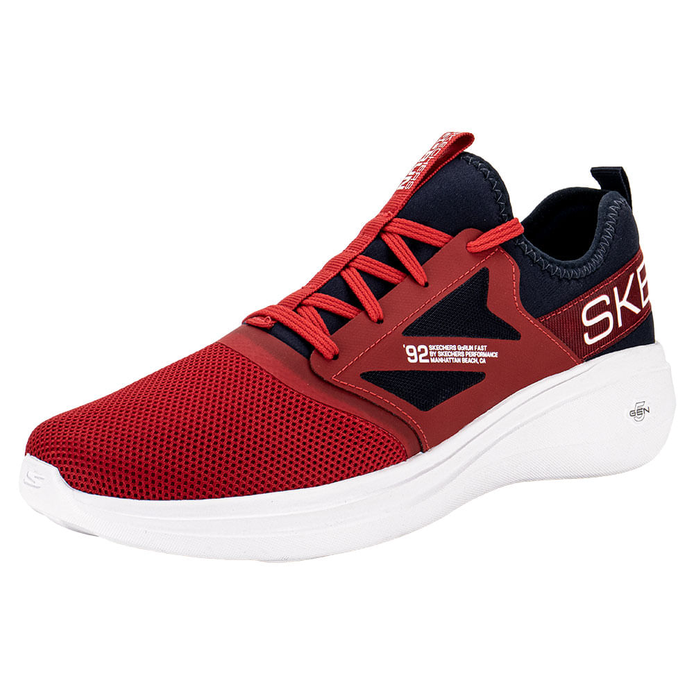 Tênis Masculino Go Run Fast Skechers 894258 VERMELHO - cloviscalcados