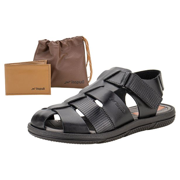 Kit Sandália Masculina e Carteira Itapuã 754 PRETO 37
