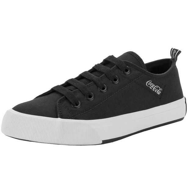 Tênis Feminino Atlanta Canvas Coke Coca Cola CC2384 PRETO 34