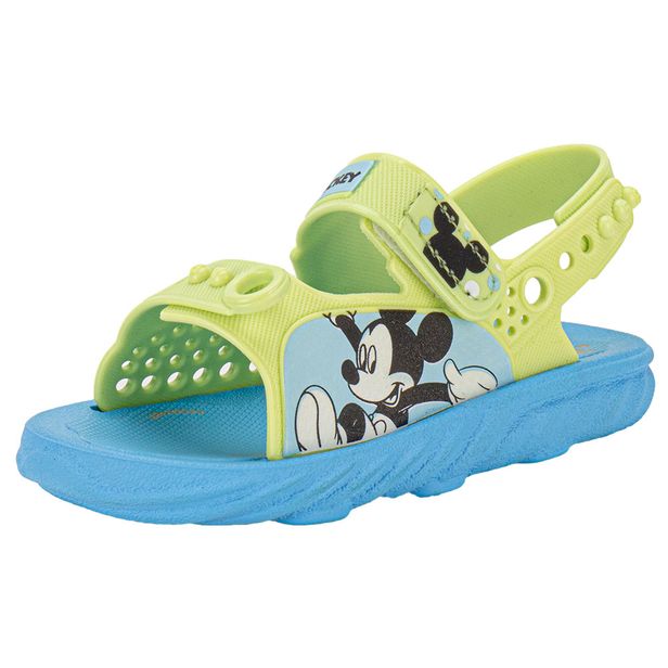 Sandália Infantil Disney Funny Baby Grendene Kids 23125 AZUL/VERDE 17/18