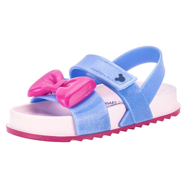 Sandália Infantil Disney Minnie Pop Model Grendene Kids 23104 AZUL/ROSA 19