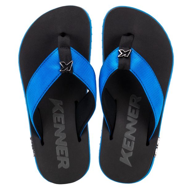 Chinelo Masculino Kivah Kenner DLK  PRETO/AZUL 40