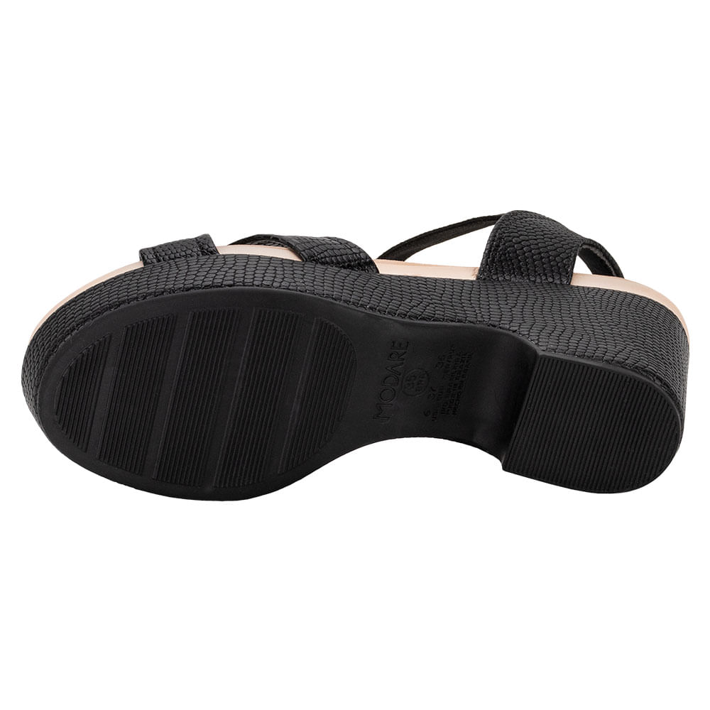 Sandália Feminina Meia Pata Modare 7137117 PRETO/CROCO | Clovis