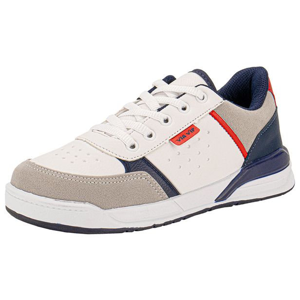 Tênis Infantil Masculino Via Vip VV4009 BRANCO/AZUL 28