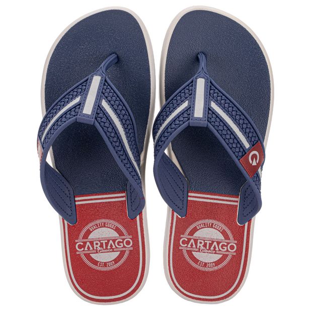 Chinelo Masculino Palermo Cartago 12397 AZUL/VERMELHO 39