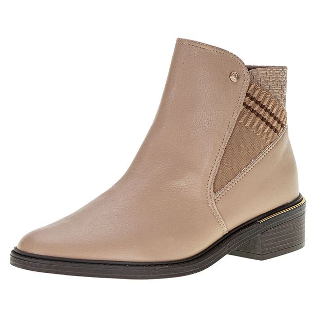 Bota Feminina Cano Baixo ComfortFlex - 2369301 BEGE 35