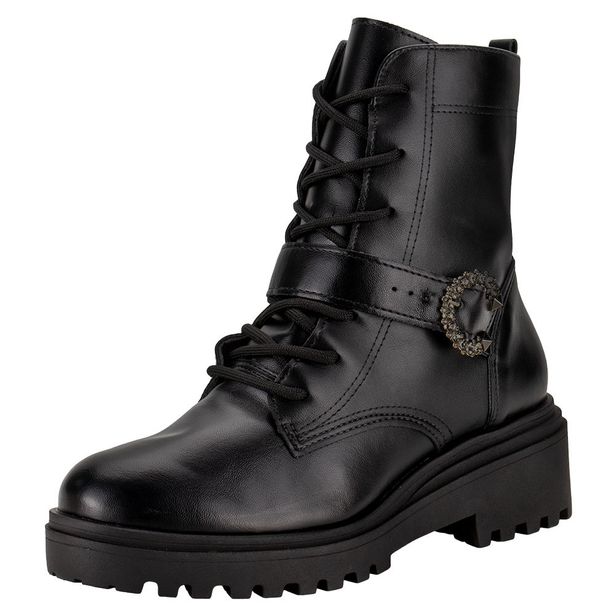 Bota Feminina Coturno Via Marte 009005 PRETO 01 37