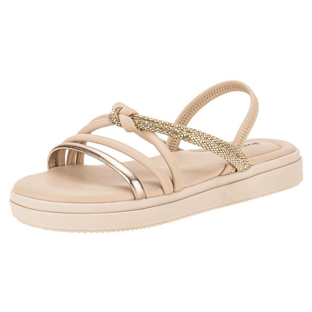 Sandália Feminina Flat Mississipi MB512 BEGE 37