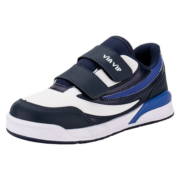 Tênis Infantil Masculino Via Vip VV4018 BRANCO/AZUL 31