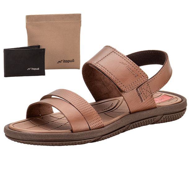 Kit Sandália Masculina e Carteira Itapuã 753 CARAMELO 40
