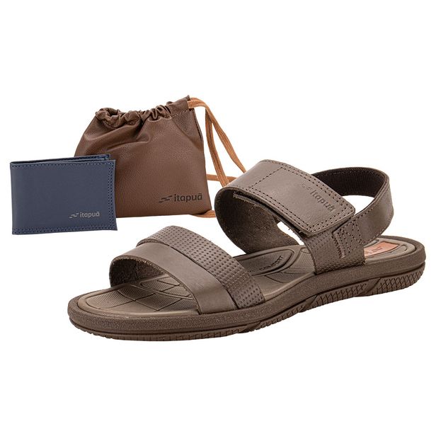Kit Sandália Masculina e Carteira Itapuã 753 CAFÉ 37
