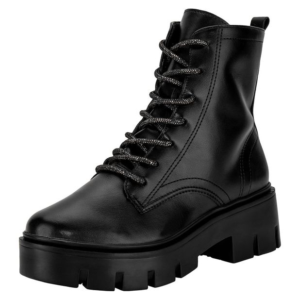 Bota Feminina Coturno Via Marte 095001 PRETO 34
